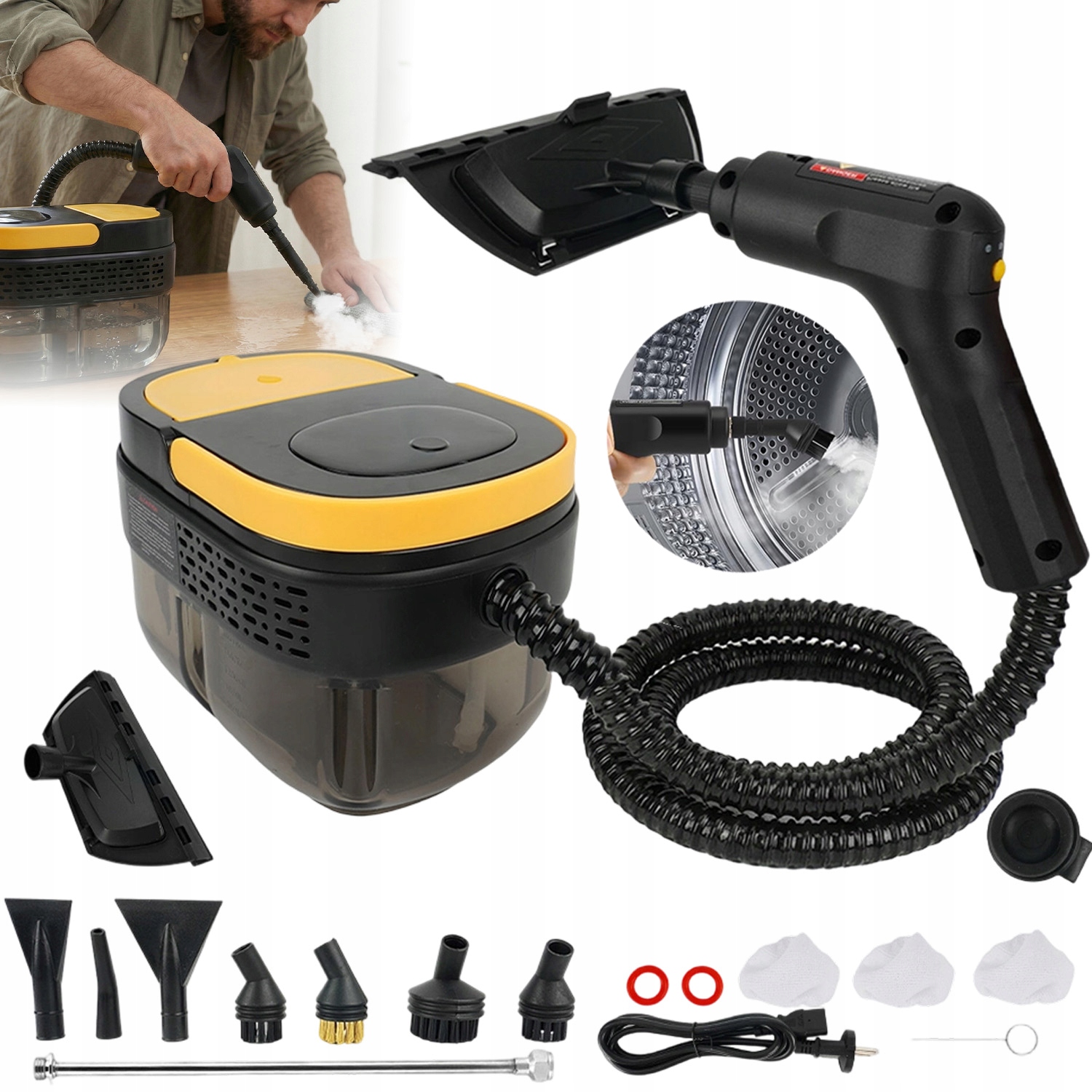 Parní Čistič Oken Parní Čistič 2500 W 1600 ML Na Čištění Podlah