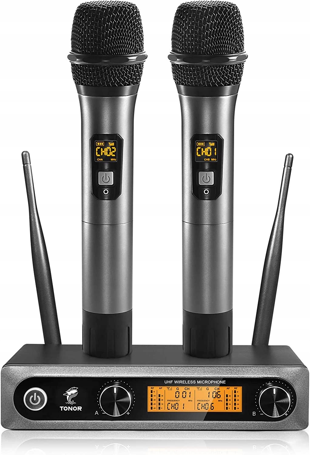 Sada bezdrátových mikrofonů Tonor TW-820 stříbrná