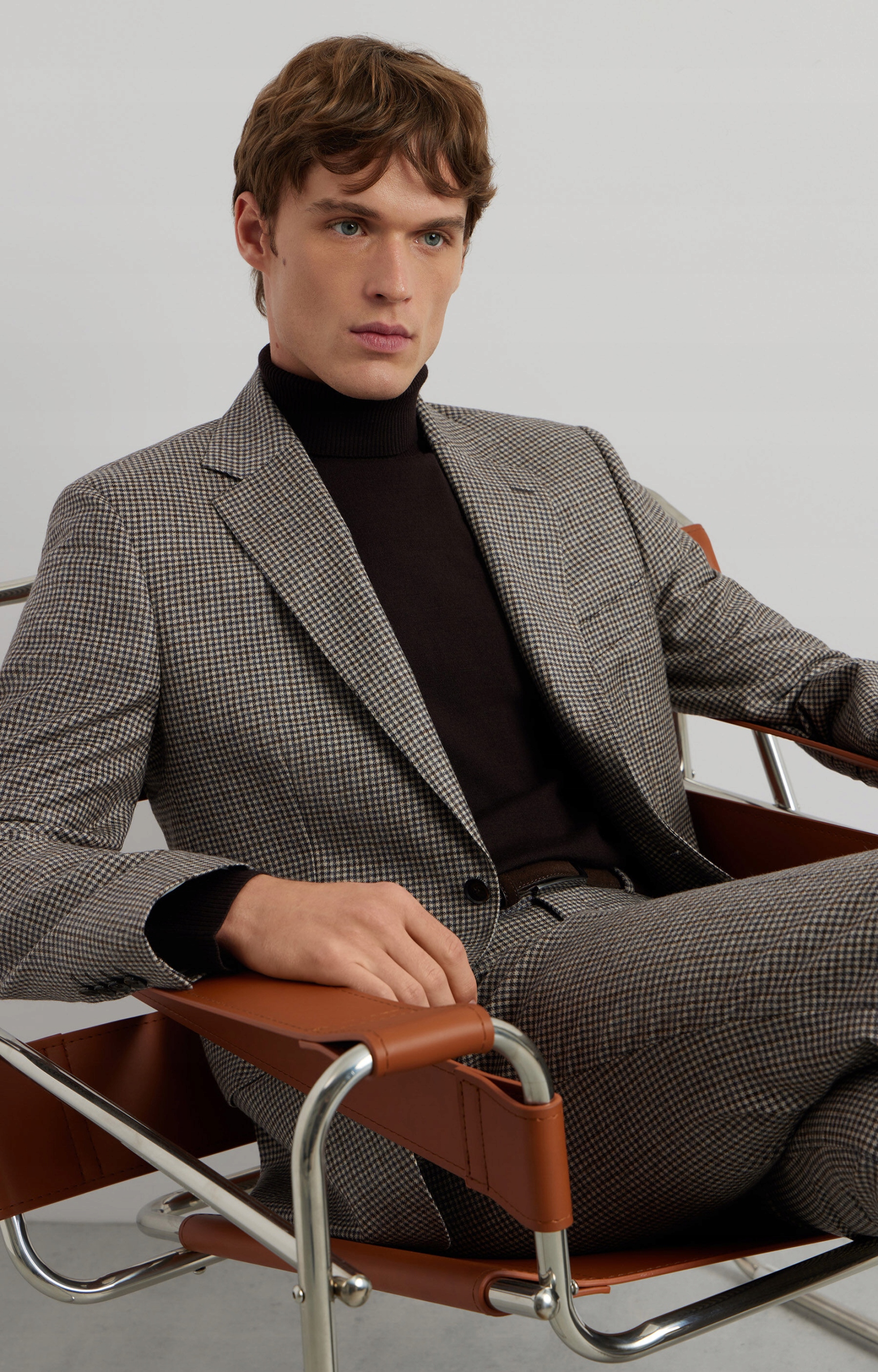 Marynarka slim w kratę do garnituru Mix&Match 176/104 Vistula