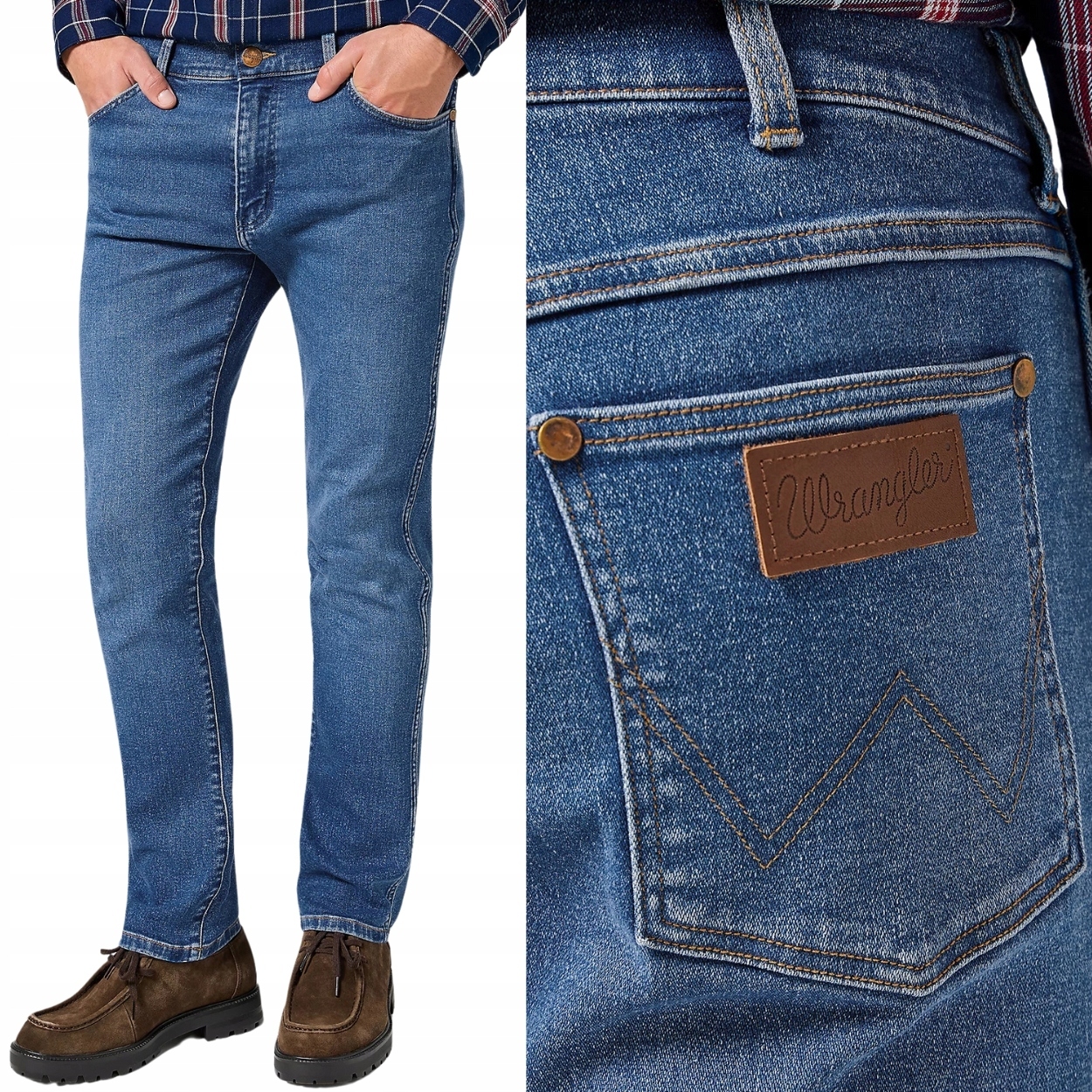 Wrangler Larston slim Ridge Wash Epic Soft pohodlné kalhoty W31 L34