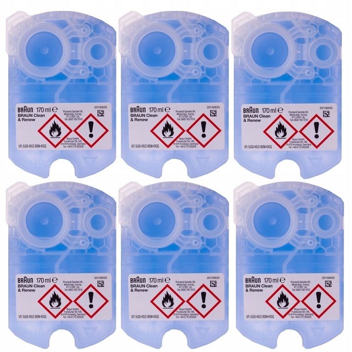 Wkład Płyn Golarek Braun Ccr 6 sztuk Clean & Renew