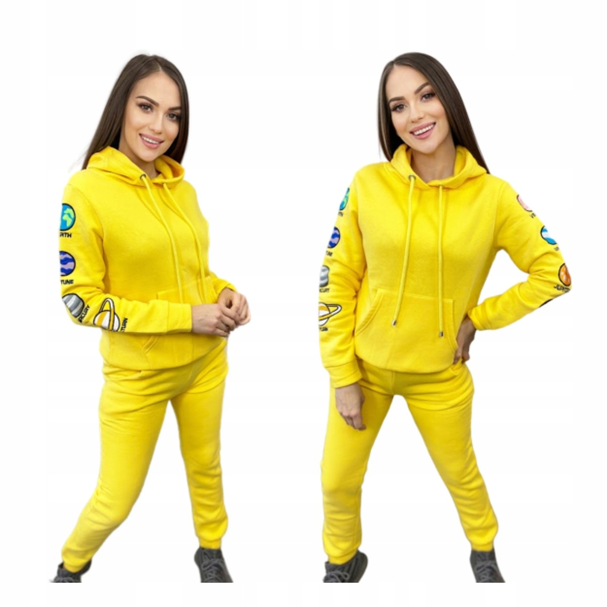 Tepláková Souprava Zateplená Planetami, Žlutá