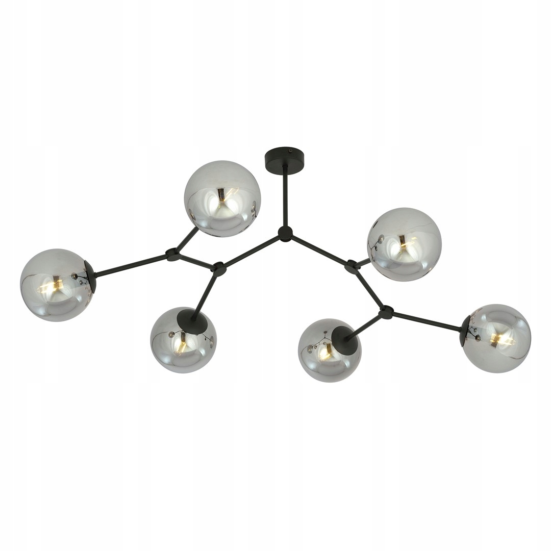 Stropná lampa Emibig 6xE14 40W Space Black/grafit