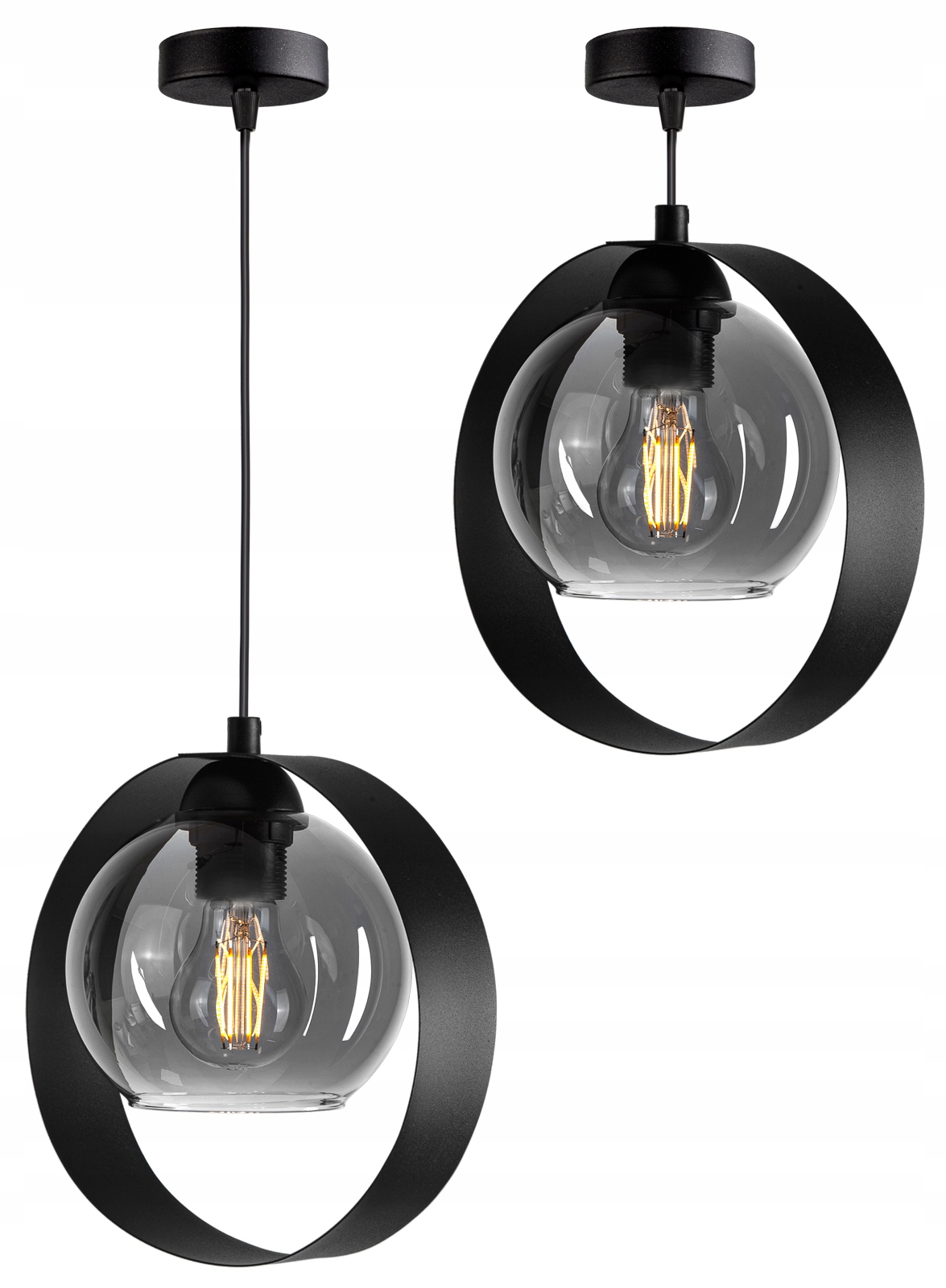 SZKLANA LAMPA WISZĄCA ŻYRANDOL PLAFON KULA LED Zasilanie sieciowe