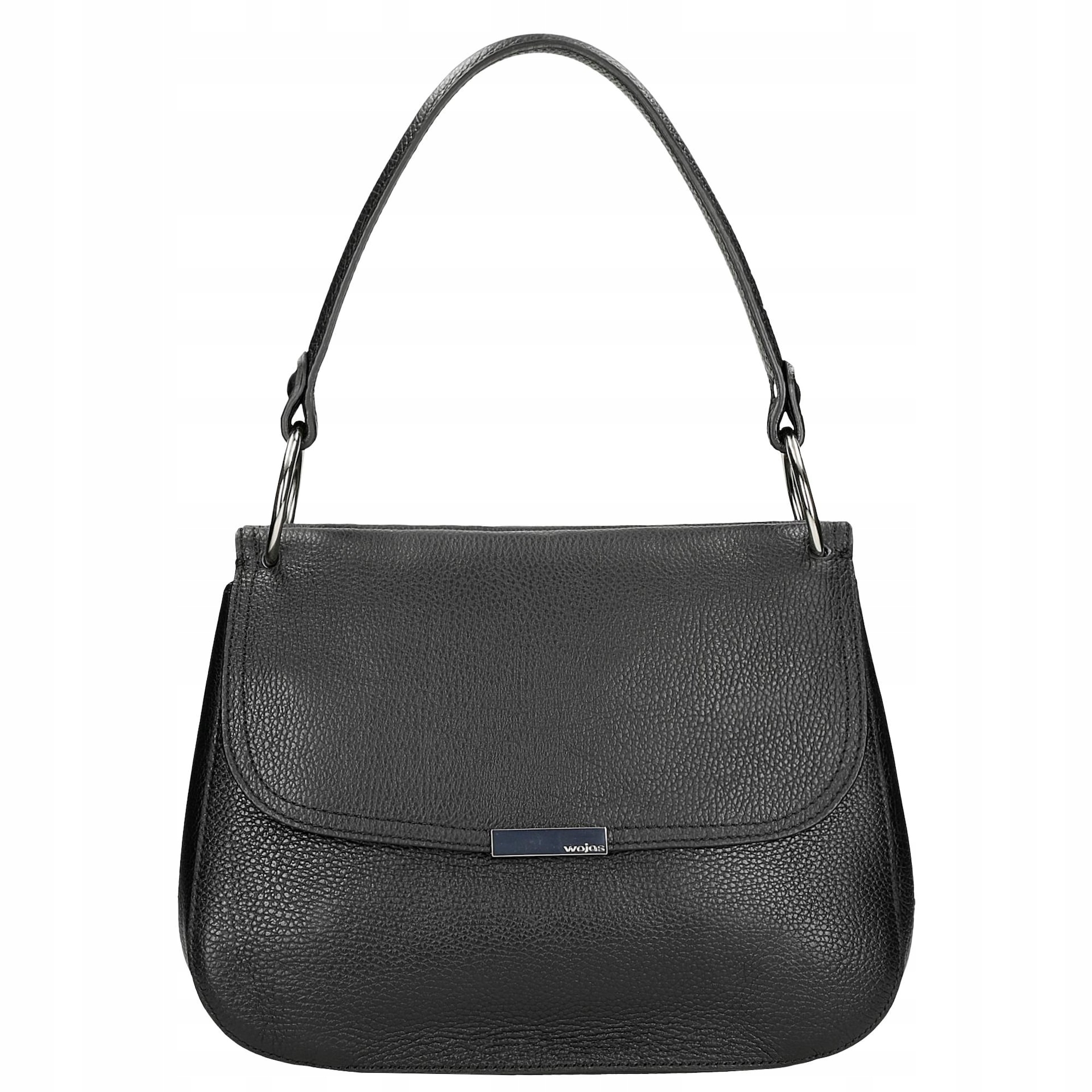 Černá klasická dámská kožená kabelka