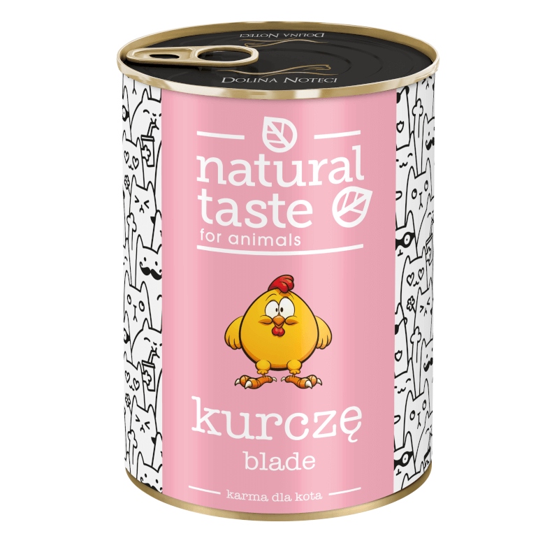 5X Dolina Noteci Natural Taste kuřecí bledé mokré krmivo pro kočky 400 g