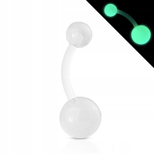 

Kolczyk z bioflexu, świecący w 1,6/10/5/8 biały