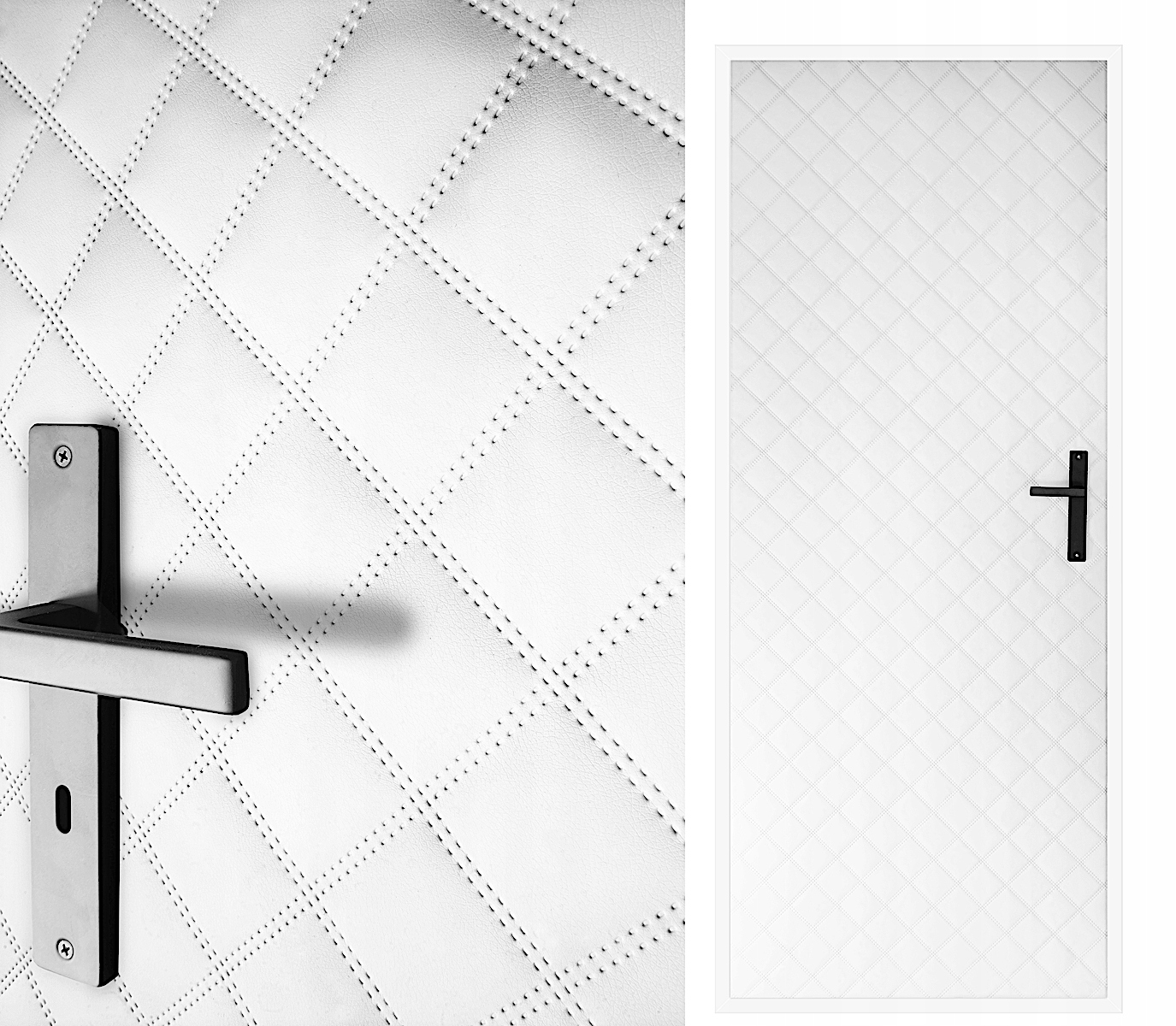 Bílá 115x215 Dveřní Čalounění Potah na vnější dveře Zateplení