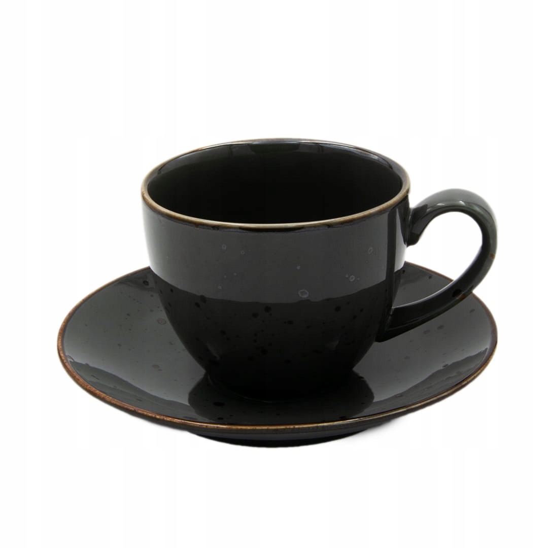 Alumina Bogucice Graphite Filiżanka ze spodkiem 100 ml