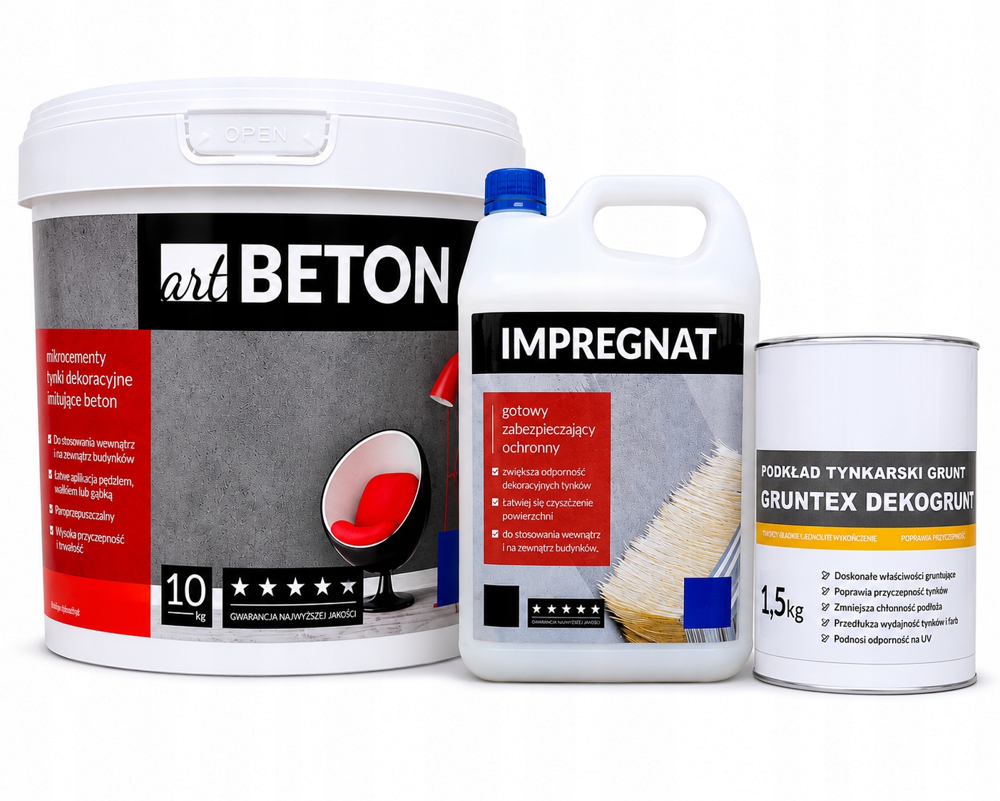 Beton Elewacyjny Polimerowy 10m2 Zestaw ArtBeton Nowoczesna Fasada