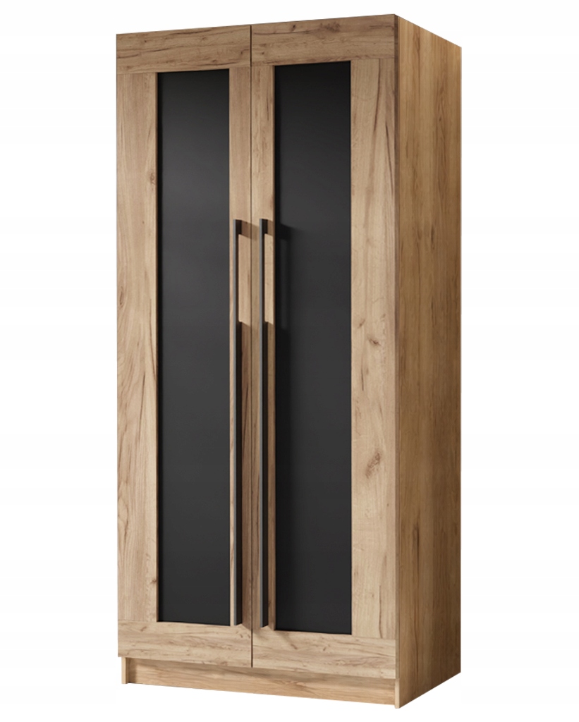 Skříň Mavro s úchytkami dub craft černý korpus dub craft 78 cm