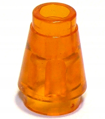 

Lego 4589b Stożek 1x1 trans orange Nowy (1g)