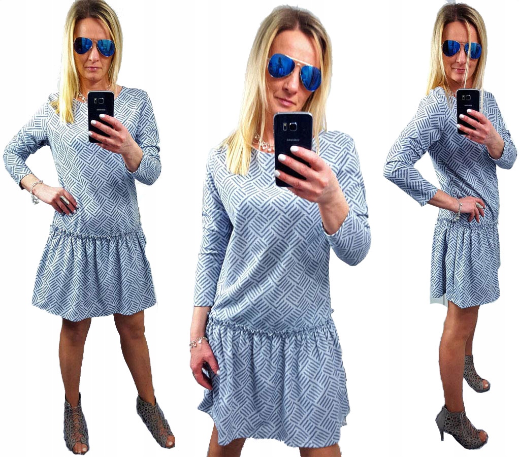 

Sukienka Boho Etno Folk Rozkloszowana Trapezowa B6