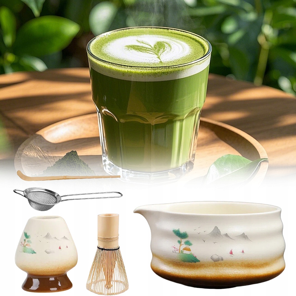 Tradiční Japonská Matcha Sada Pro Čajový Obřad