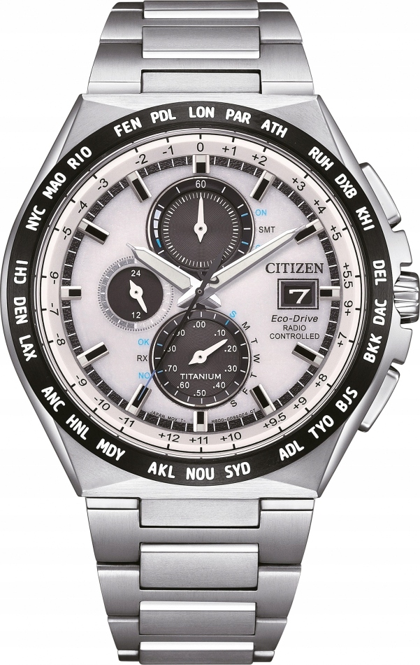 Zegarek męski Citizen AT8238-84A stalowy sportowy z tytanu