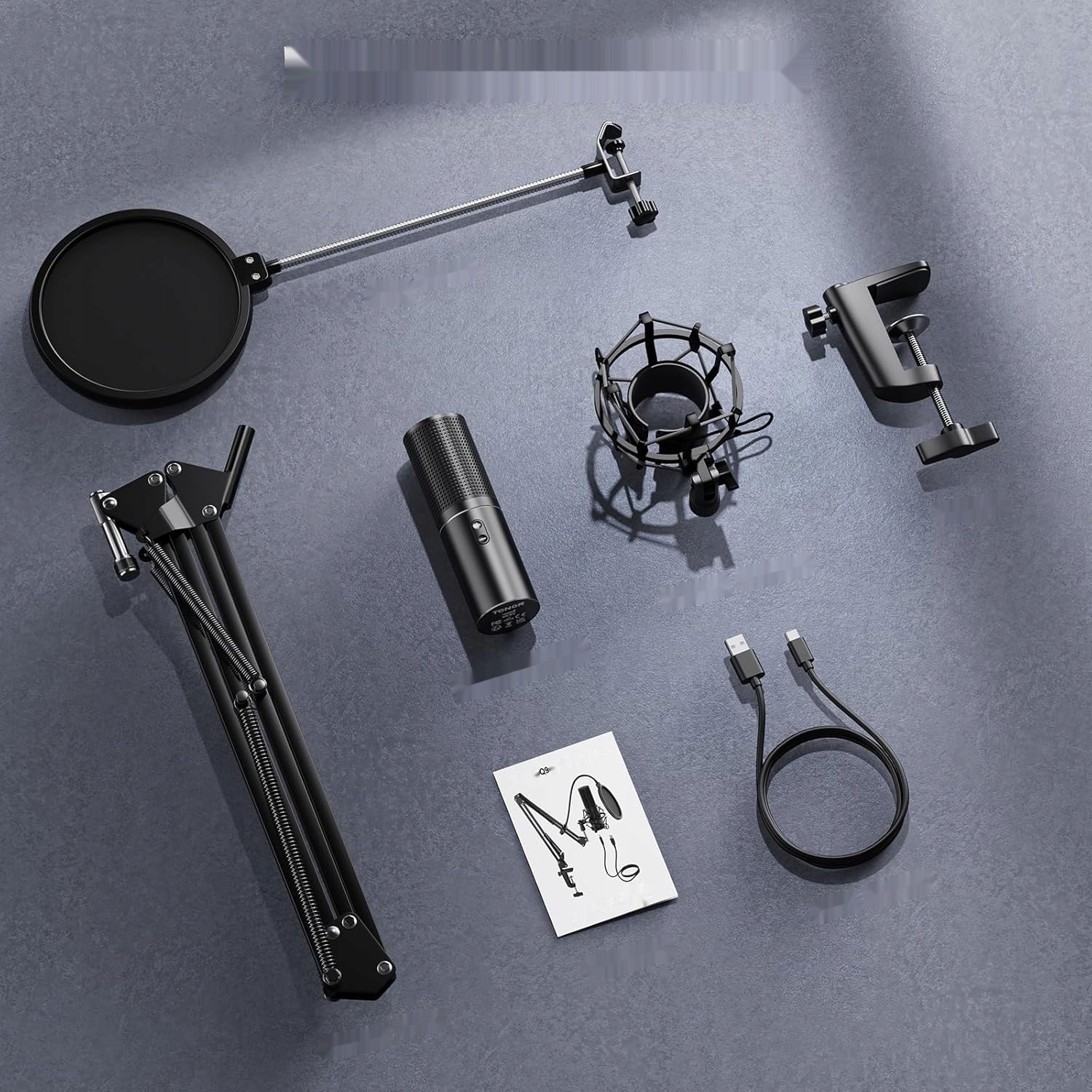 TONOR RGB USB Mikrofon Gaming PC Podcast Mikrofon z Boom Arm do Streamingu — miniatura 13