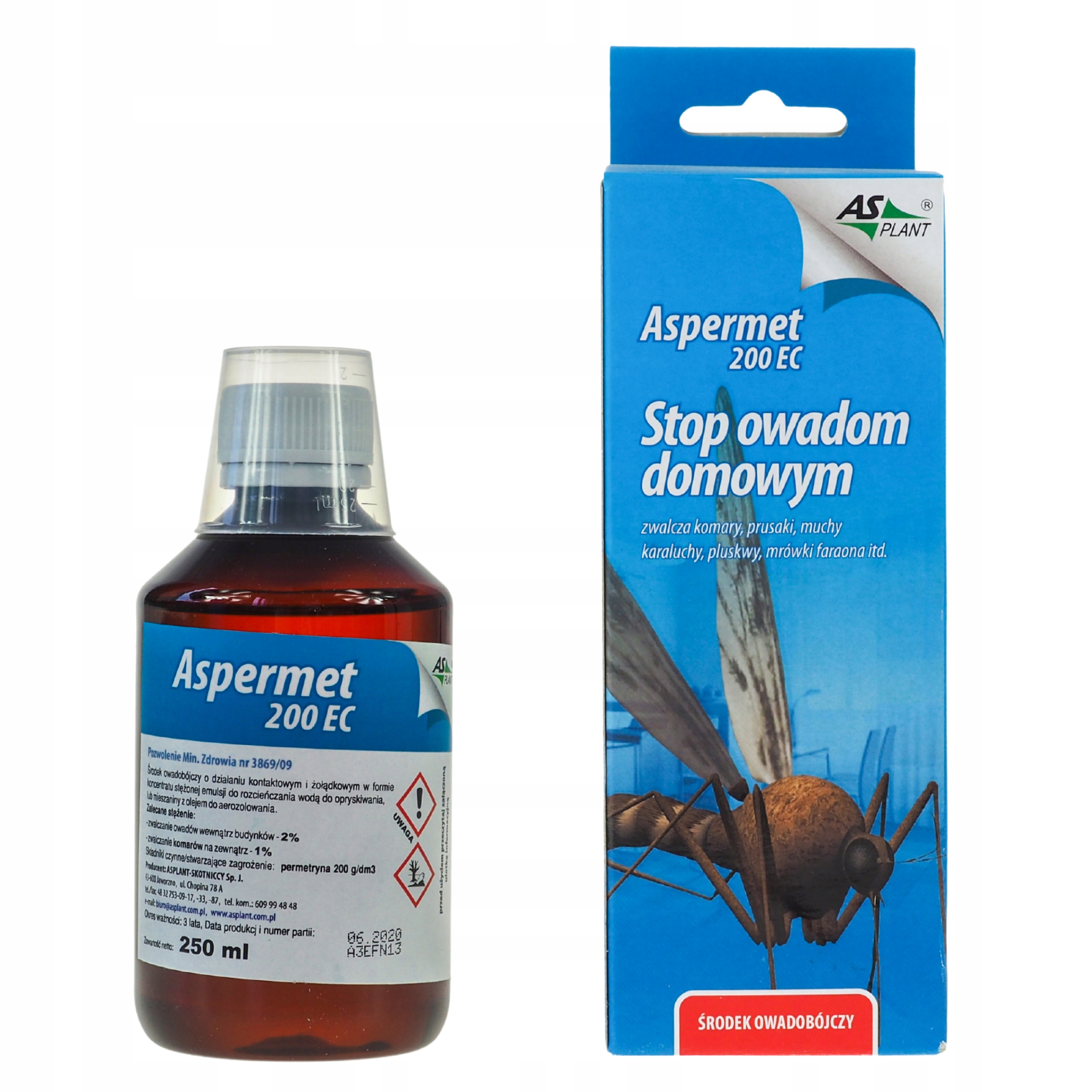 

Aspermet na komary meszki środek emulsja 250ml.