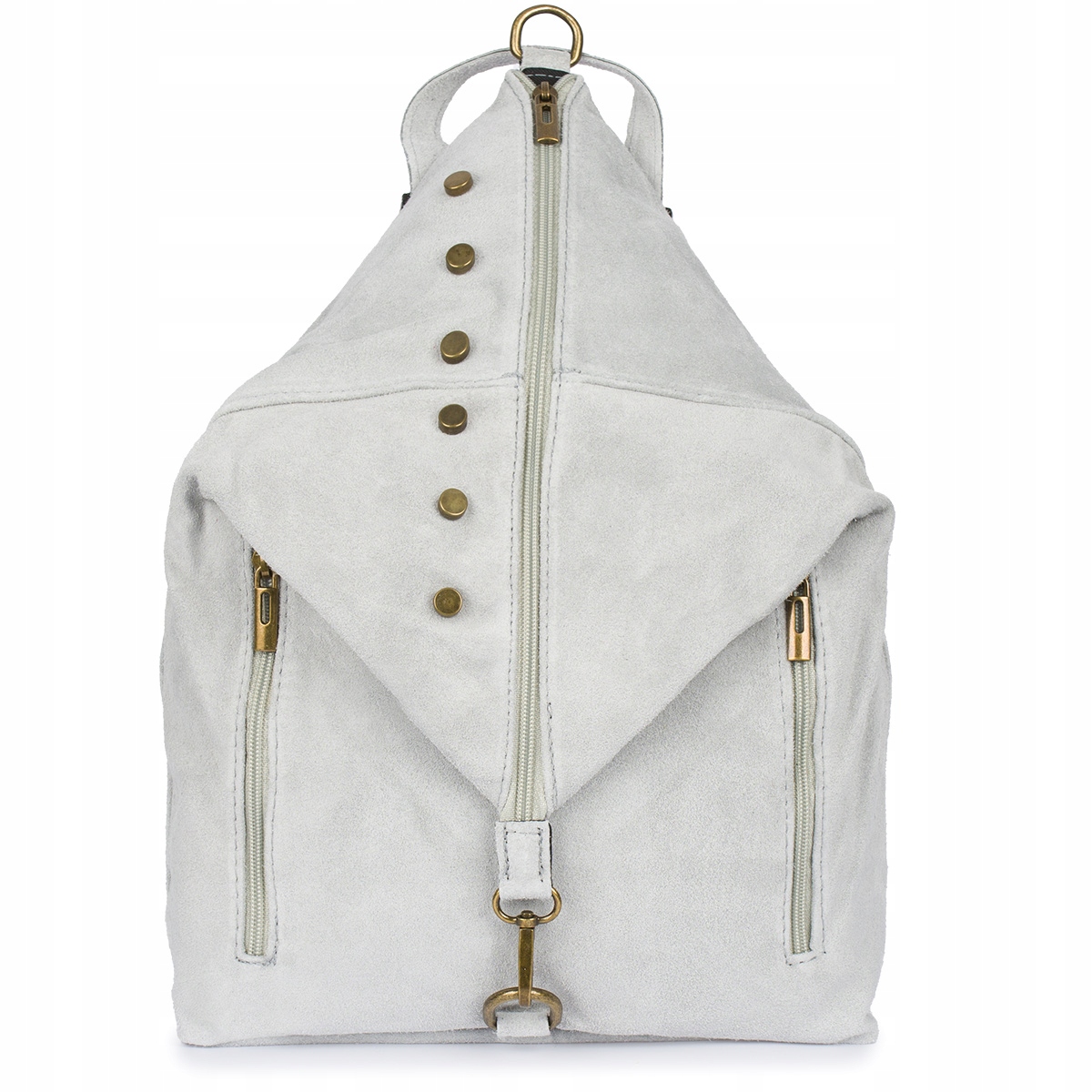 Batoh Dámský Kožený Semišový velký italský A4 kožená kabelka rozkládací