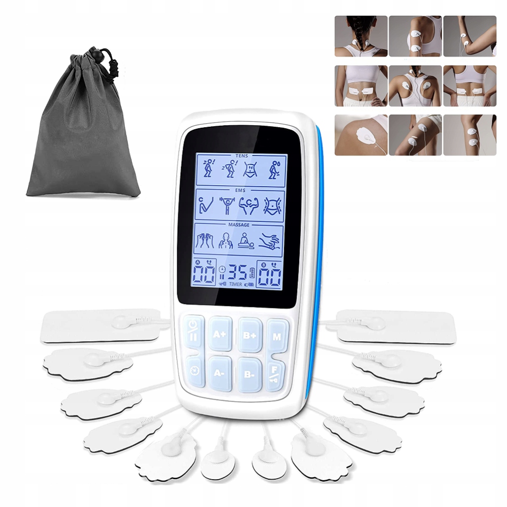 Elektrostymulator mięśni Tens Ems Masaż Dwukanałowy Wyjście 68 Programów