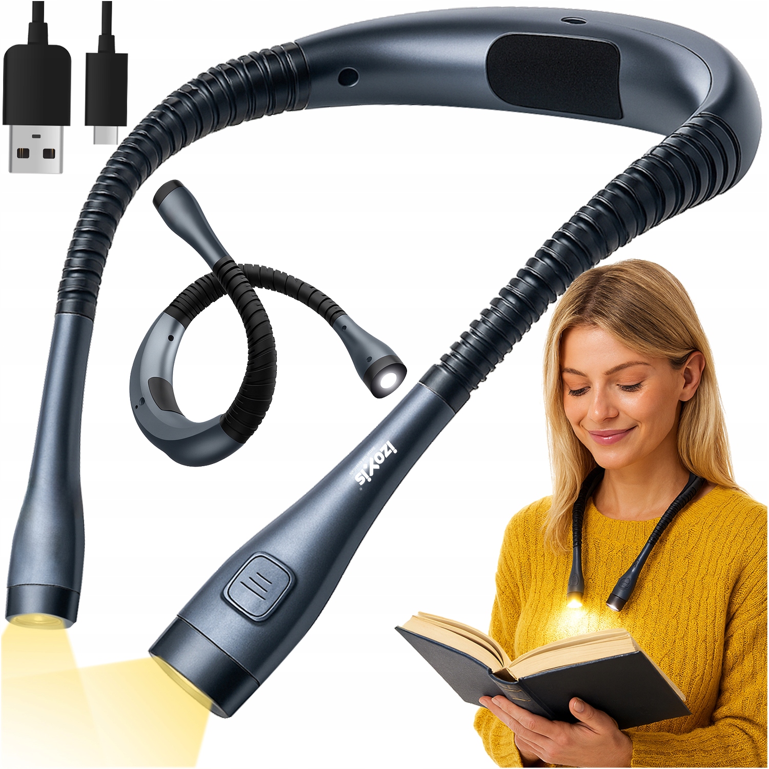 Lampka Led do czytania na szyję Izoxis 25675 Izoxis