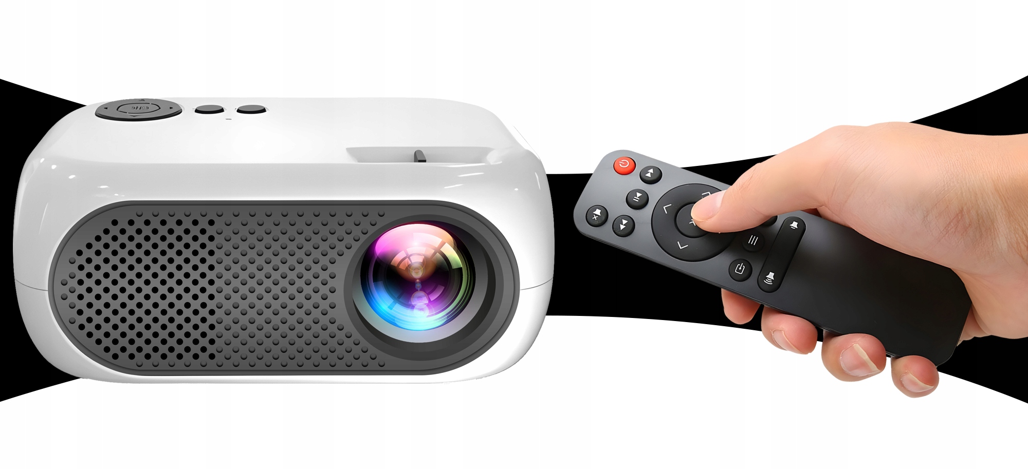 Rzutnik Mini Projektor Przenośny Wysoka Jakość Wyświetlanego Obrazu Full HD Marka inna