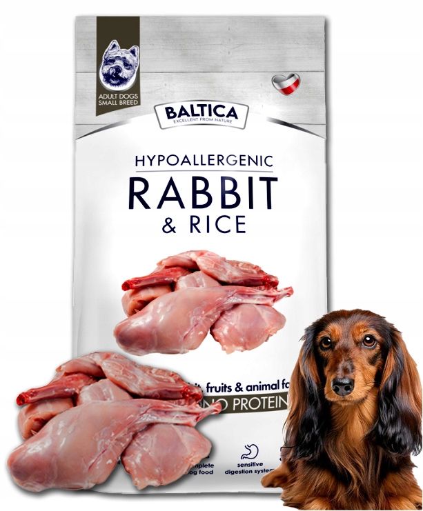 Levně Baltica Adult králík s rýží Xs/s hypoalergenní krmivo pro psy 3 kg