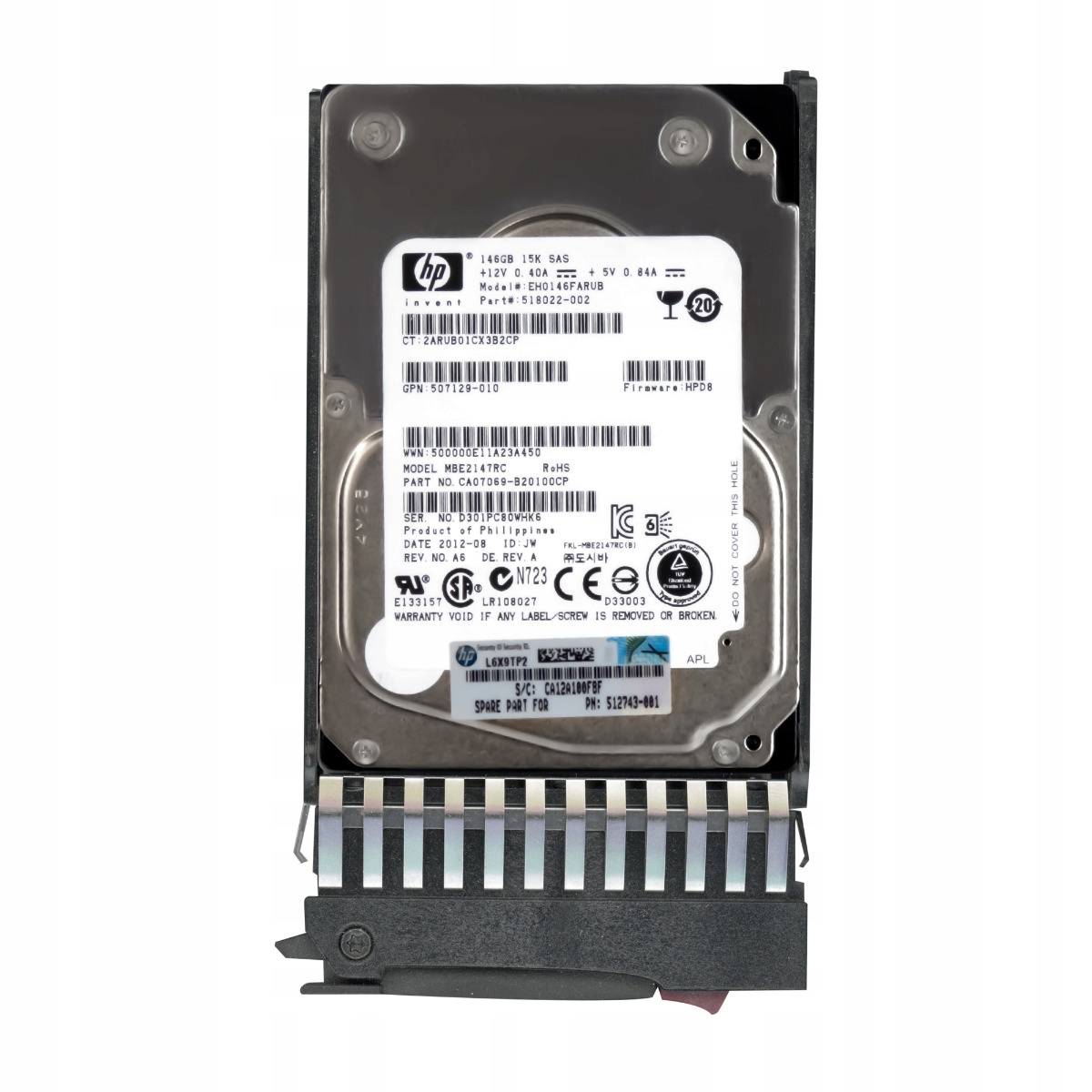 Hp 518022-002 146GB 15K 16MB SAS-2 2.5" EH0146FARUB