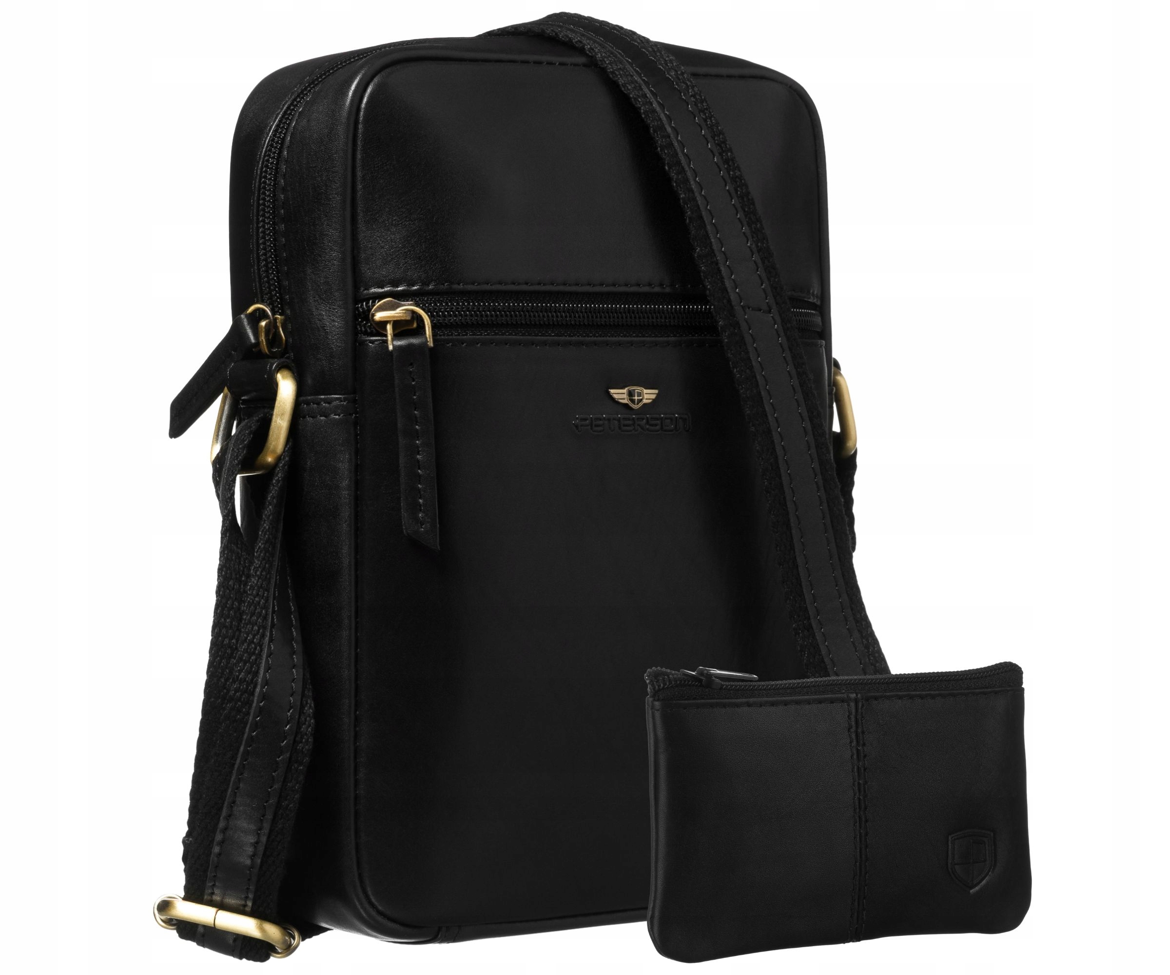 Pánská taška přes rameno Peterson z přírodní kůže, kabelka přes rameno, kabelka