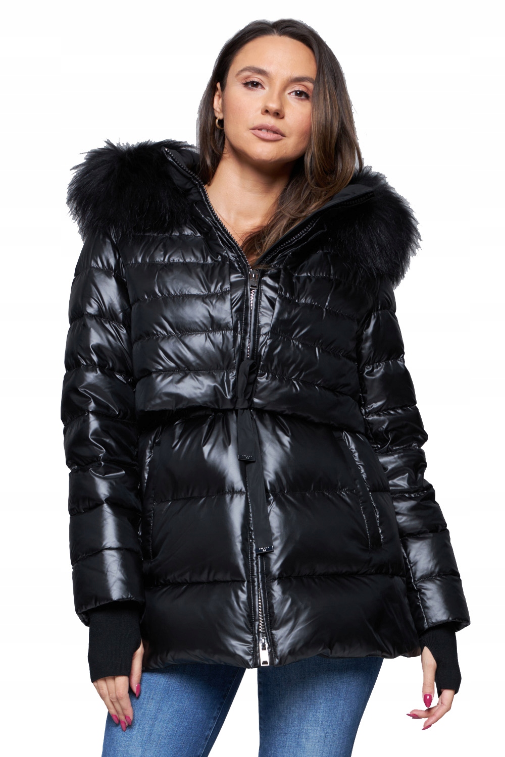 Diego M Dámská péřová bunda s kapucí 44EU/48IT