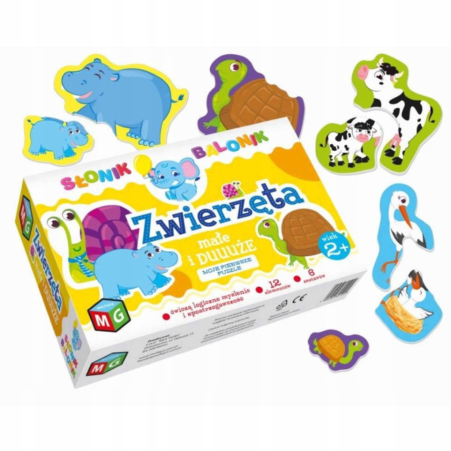 gra ZWIERZĘTA DUŻE I MAŁE  SŁONIK BALONIK — 3