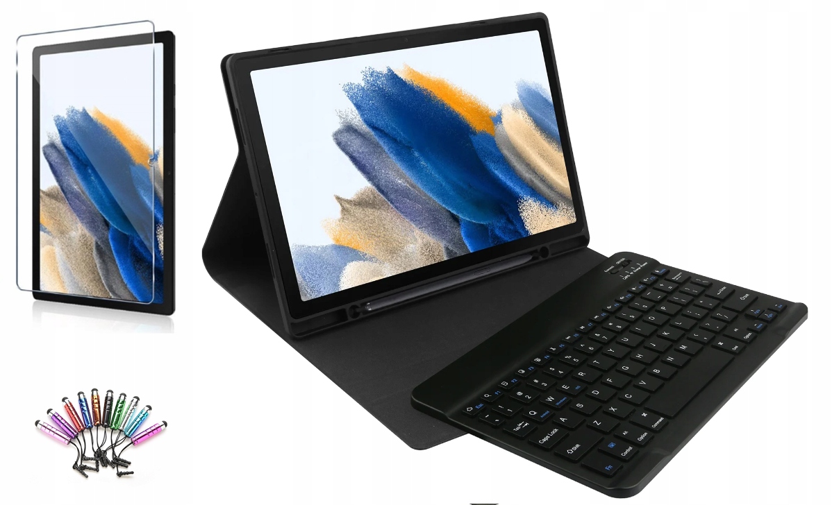Klawiatura Etui Do Samsung Galaxy Tab A8 10.5 X200 X205 Szkło Rysik