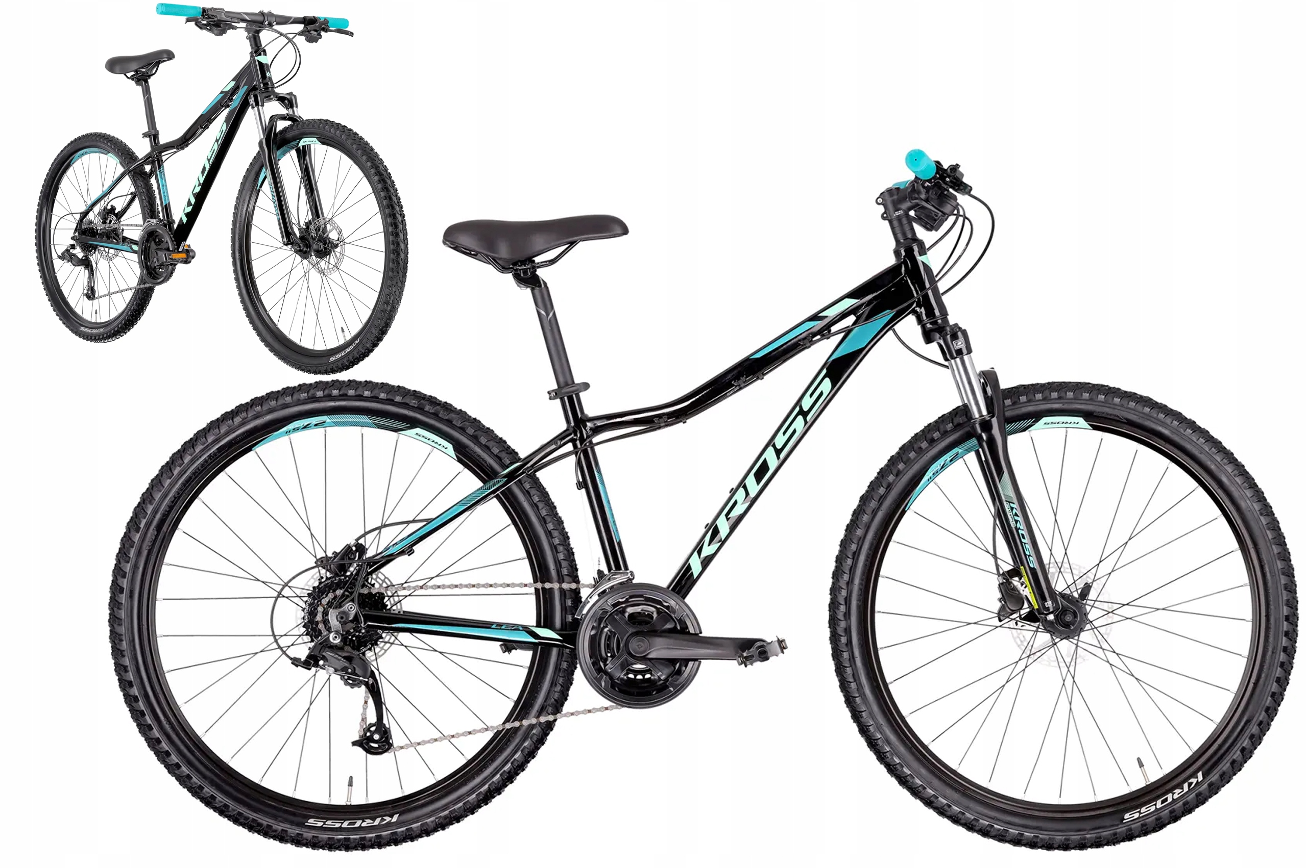 Rower Mtb 27,5" Kross Lea 5.0 rama Xxs 14" czarny turkusowy R23