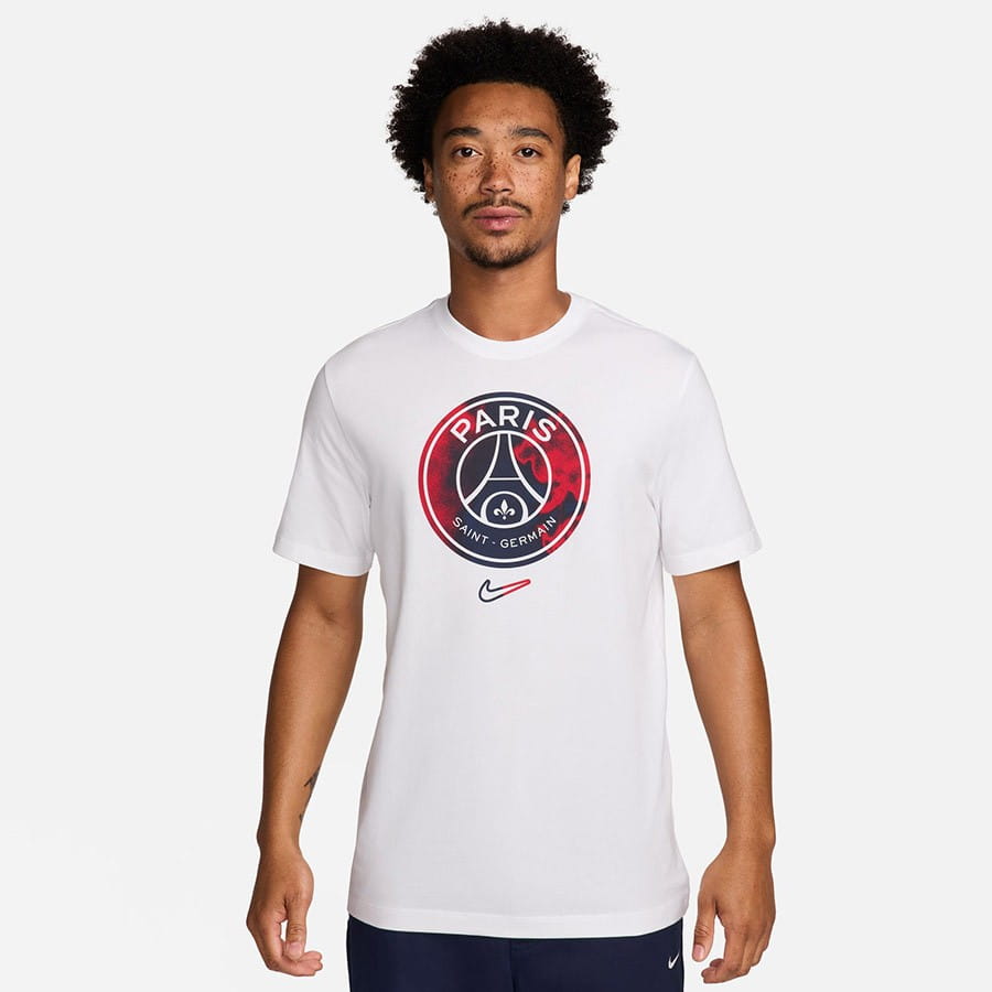 Koszulka Nike Psg Crest Tee FV8558-100 Biały, XL