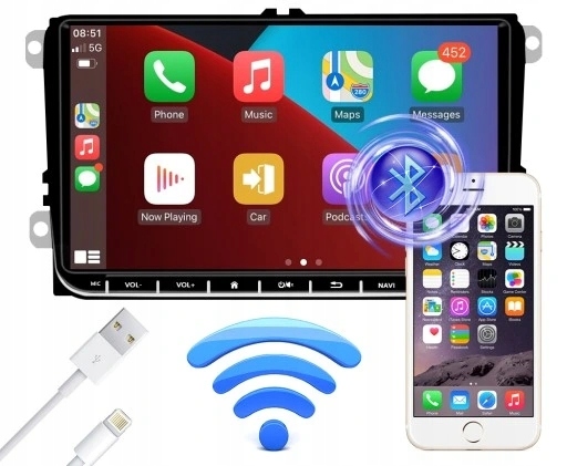 NAWIGACJA 2DIN RADIO VW PASSAT B6 B7 GOLF 5 V 6 VI Model RADIO 9 CALI ANDROID AUTO / APPLE CARPLAY