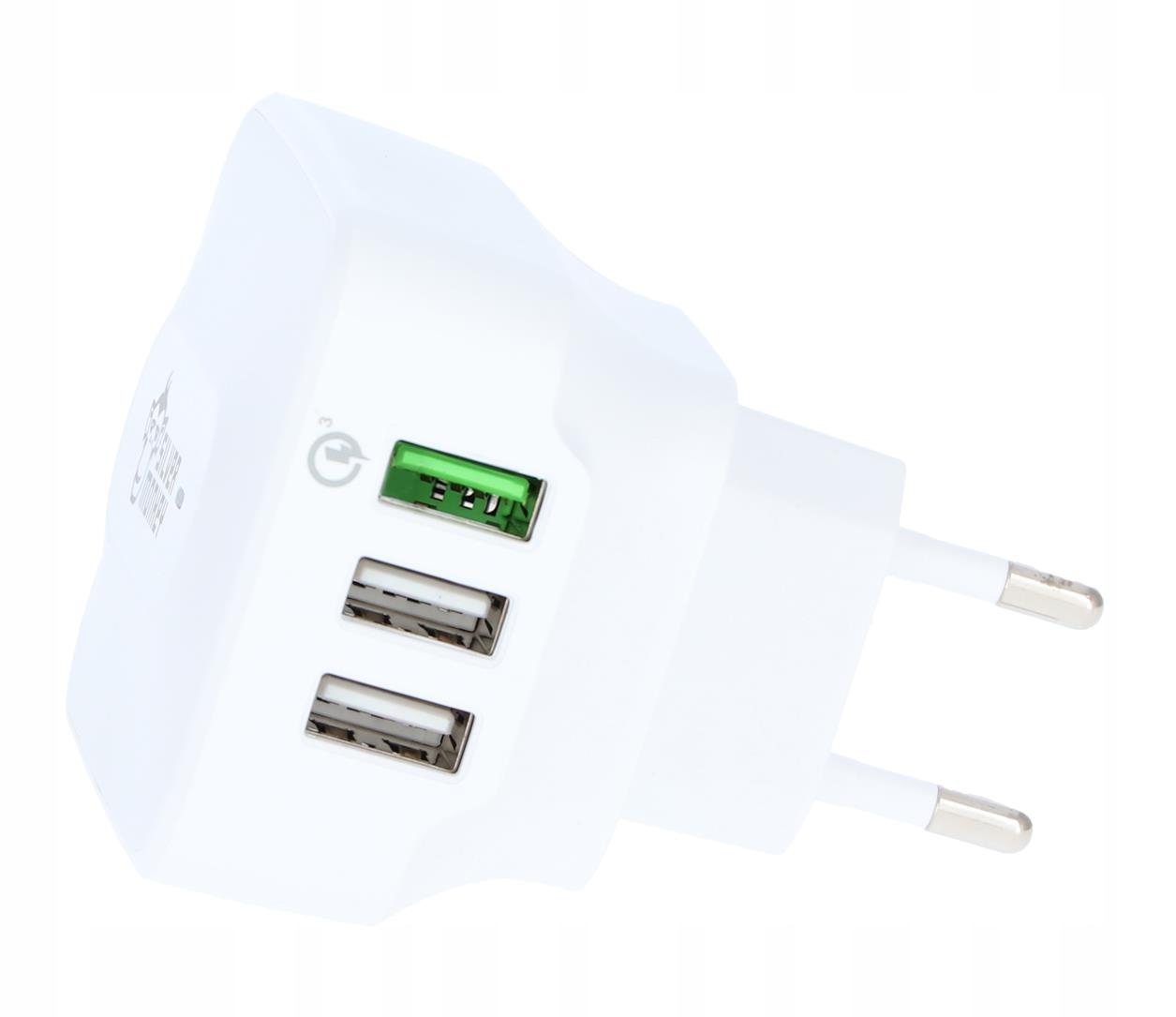

Ładowarka sieciowa Silver Monkey 3x Usb, Qc 3.0 3A
