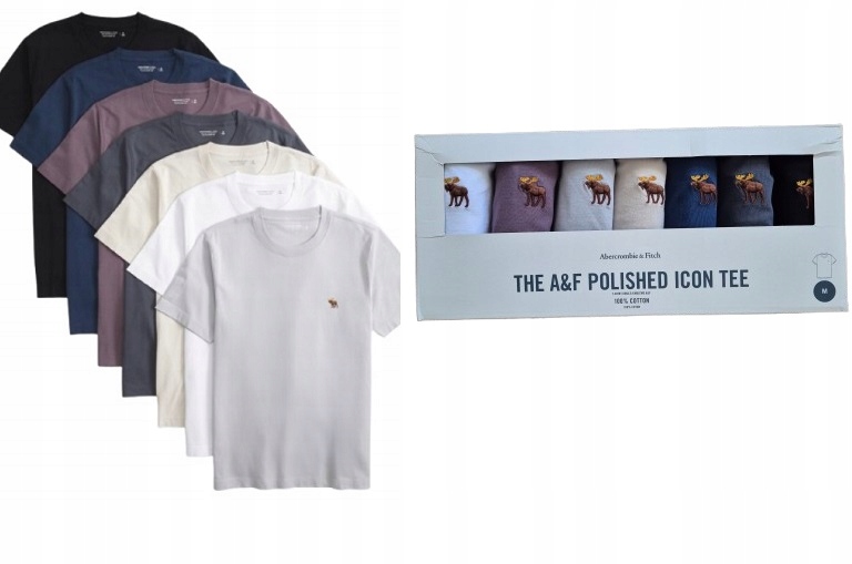 7-pack tričko Abercrombie Hollister tričko M 7-pack