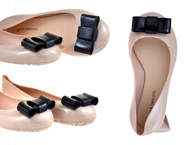 -50% BALERINKI Sexy Meliski GUMA ja8 Beż Nude r38