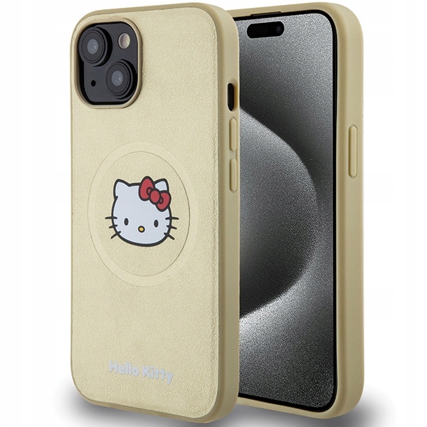 Pouzdro Hello Kitty HKHMP14SPGHCKD pro iPhone 14 15 13 6.1" zlaté/zlaté hardcas