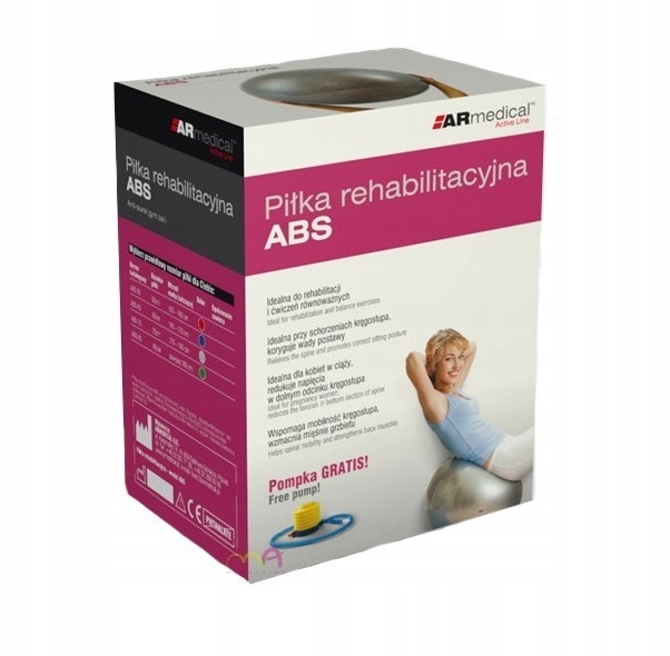 

Piłka rehabilitacyjna do ćwiczeń fitness Abs 55cm