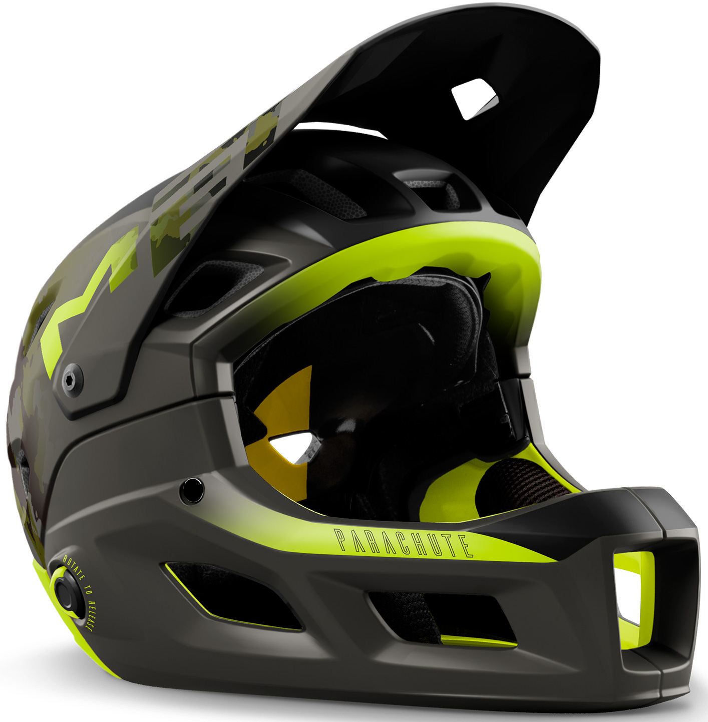 Kask Rowerowy Met Parachute Mcr Camo/Lime r. S 52 56 cm Enduro