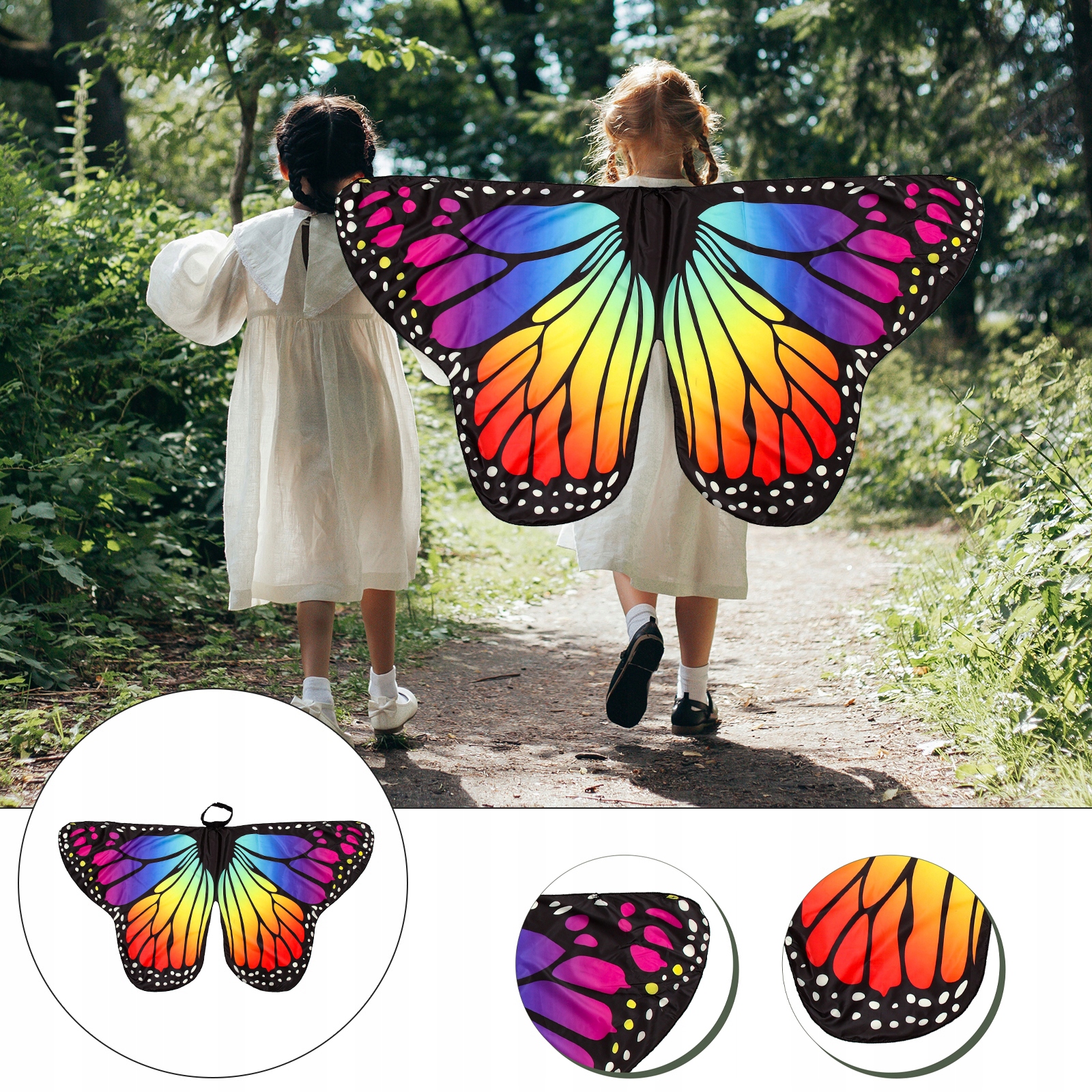 SKRZYDŁA MOTYLA DLA KOBIET SZAL PŁASZCZ KOLOROWA DAMSKA PELERYNA NARODZENIE Kolor wielokolorowy