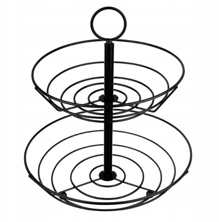 KOSZYK PATERA NA OWOCE 2-POZ. MISKA METALOWY