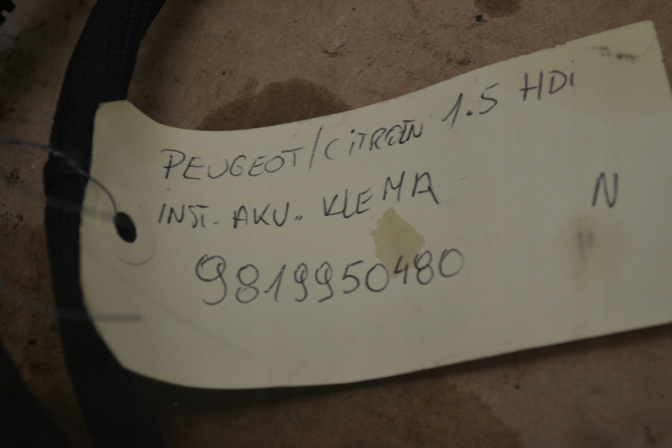 PEUGEOT CITROEN OPEL terminal plus bundle wiring 9819950480
