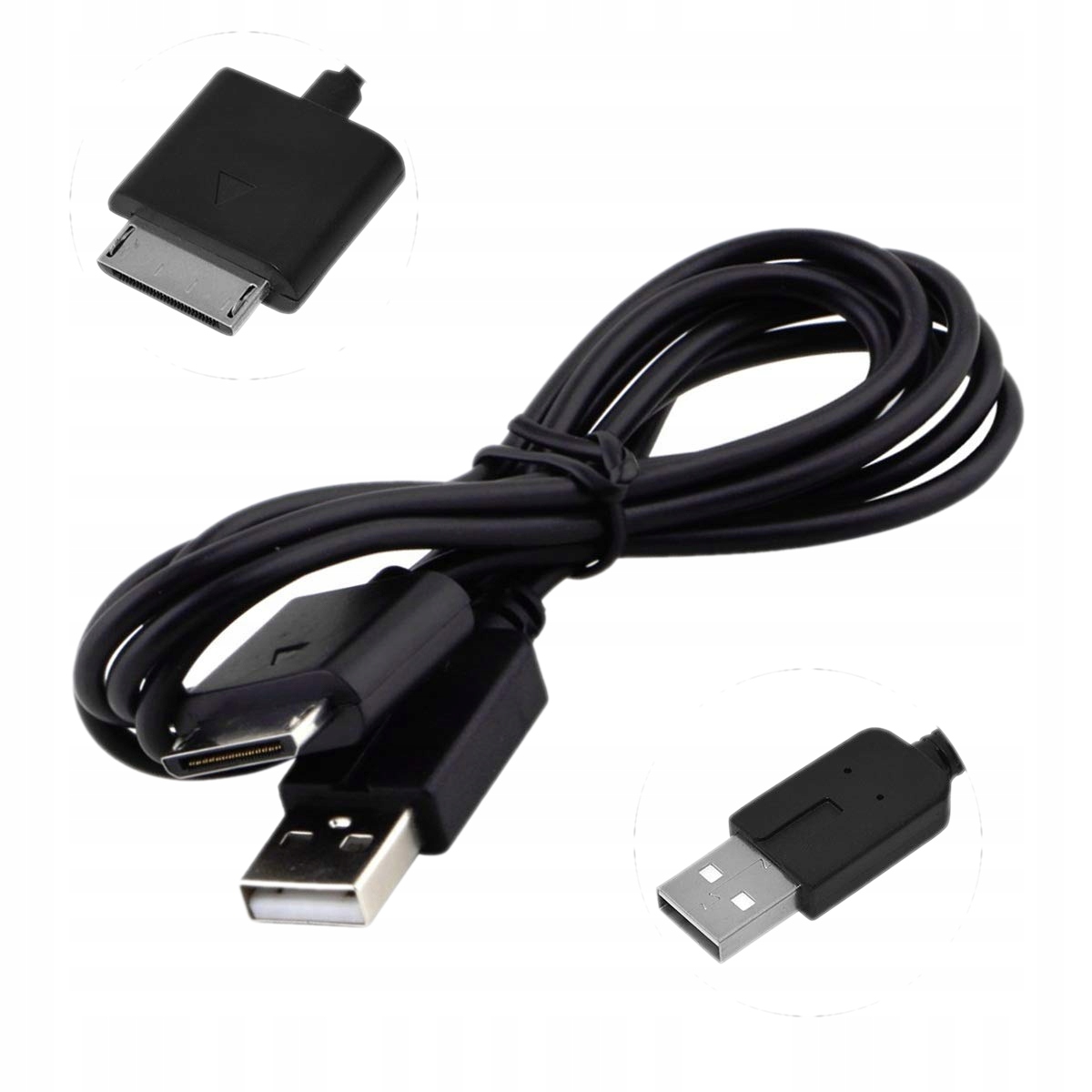 KABEL USB 2W1 ŁADOWARKA PRZESYŁ TRANFSER DANYCH DO SONY PSP GO 120CM