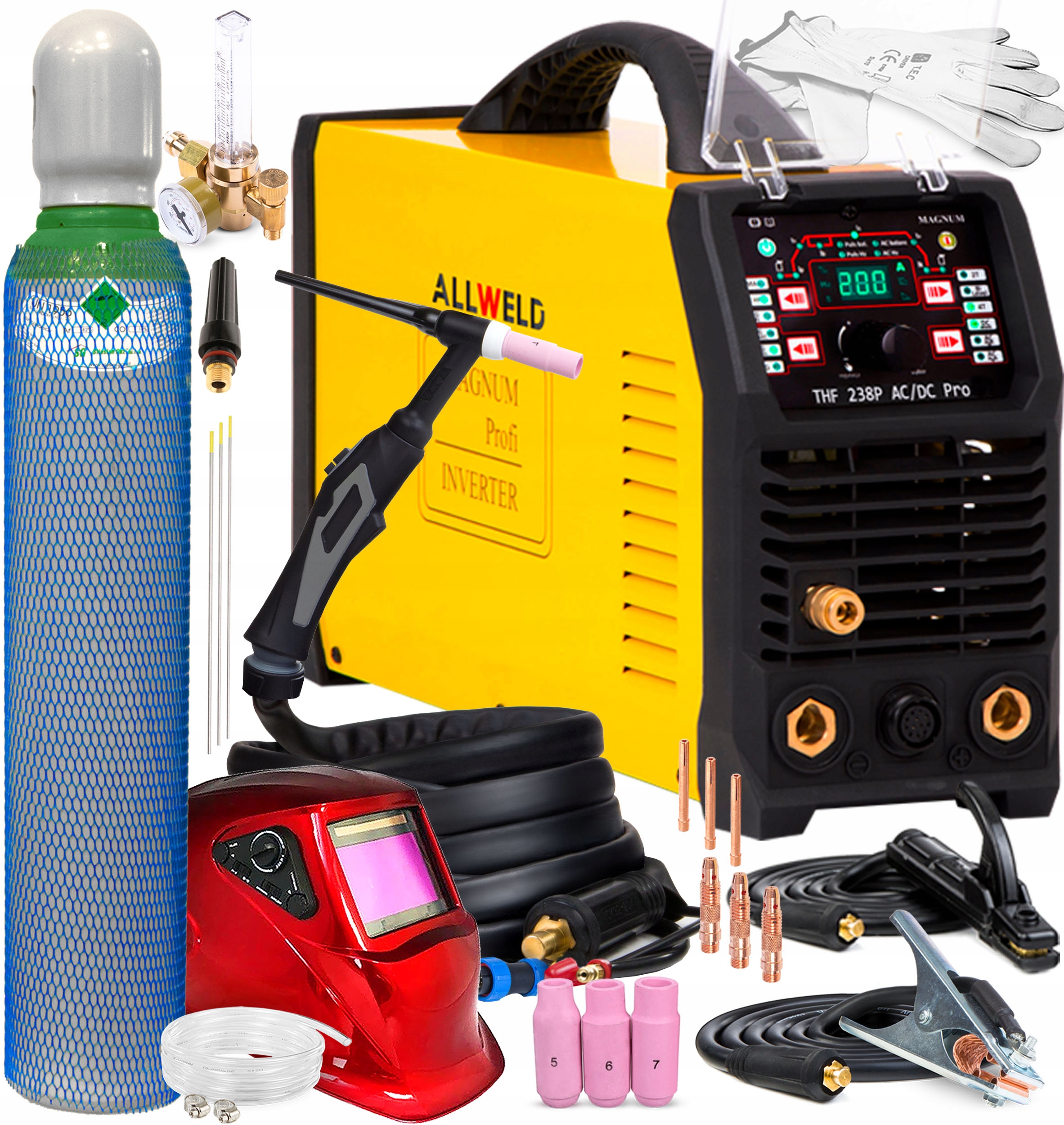 SPAWARKA INWERTEROWA MAGNUM THF 238 PRO TIG AC/DC MMA PULS 5A-200A 230V HF