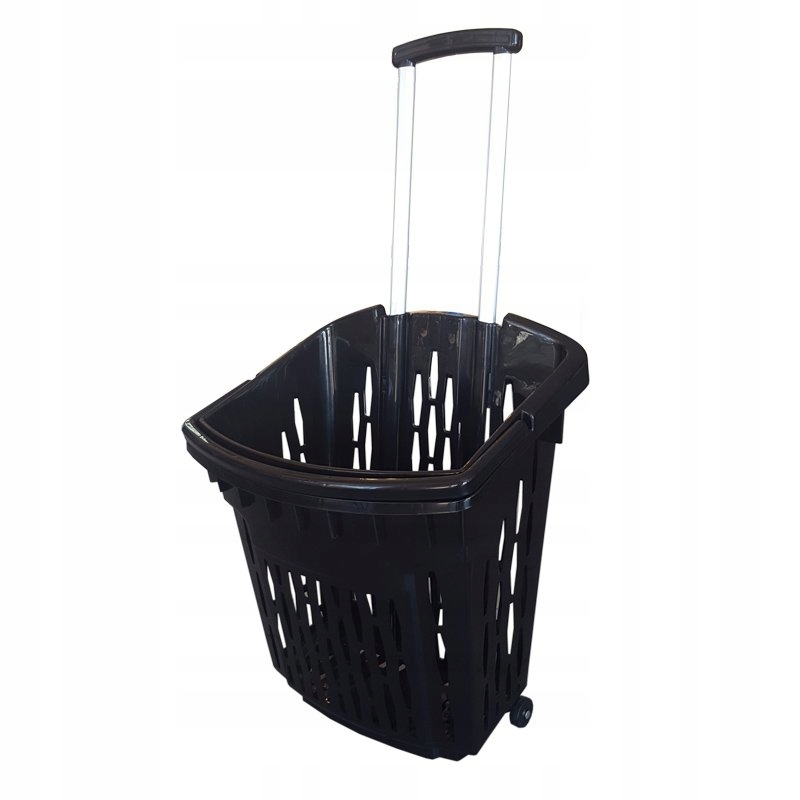 

Kosz koszyk sklepowy 38L na kółkach Czarny