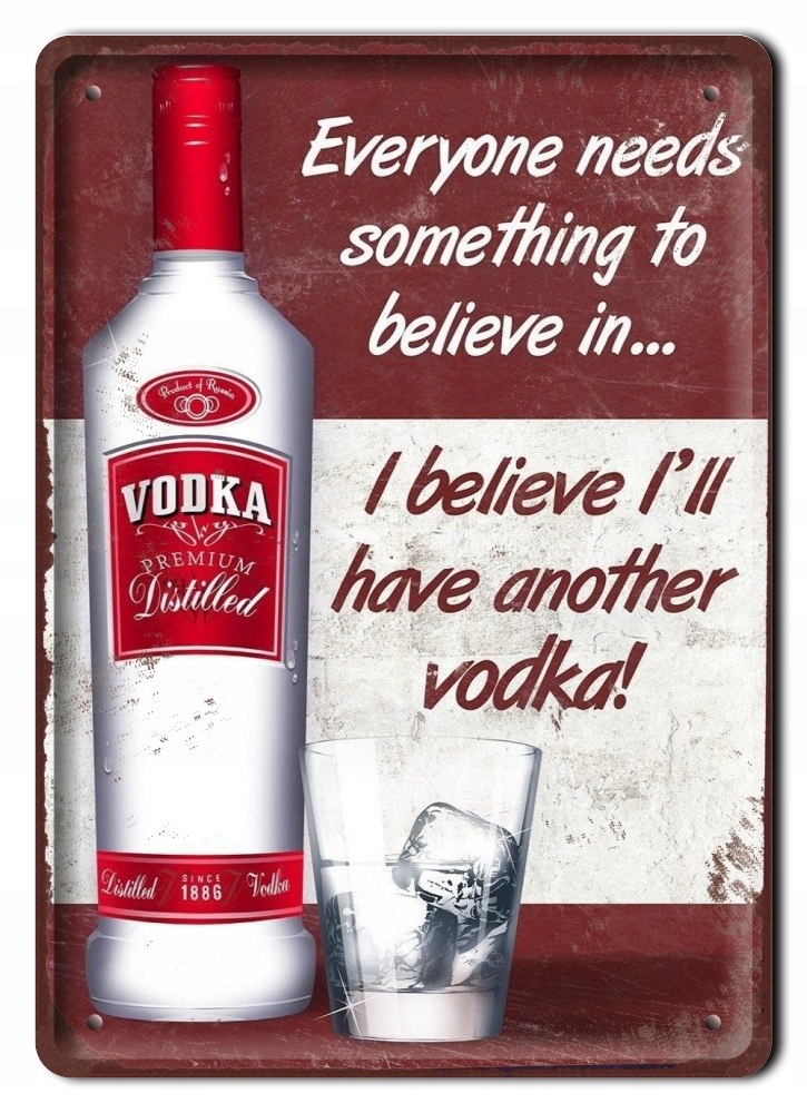 Wódka Plakat Metalowy Szyld Vintage Retro #08429