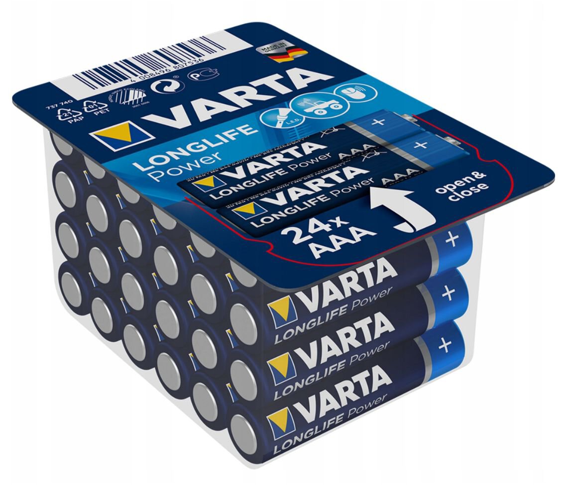 

24 x Bateria Varta Longlife Power LR03 Aaa 1250mAh
