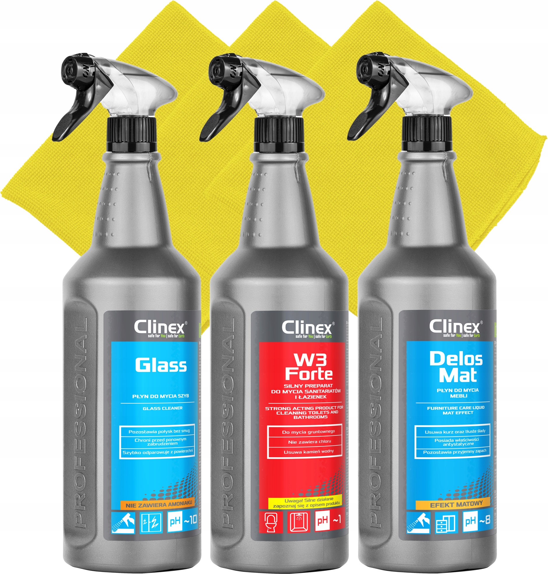 

Clinex Zestaw Do Sprzątania szyby meble łazienki