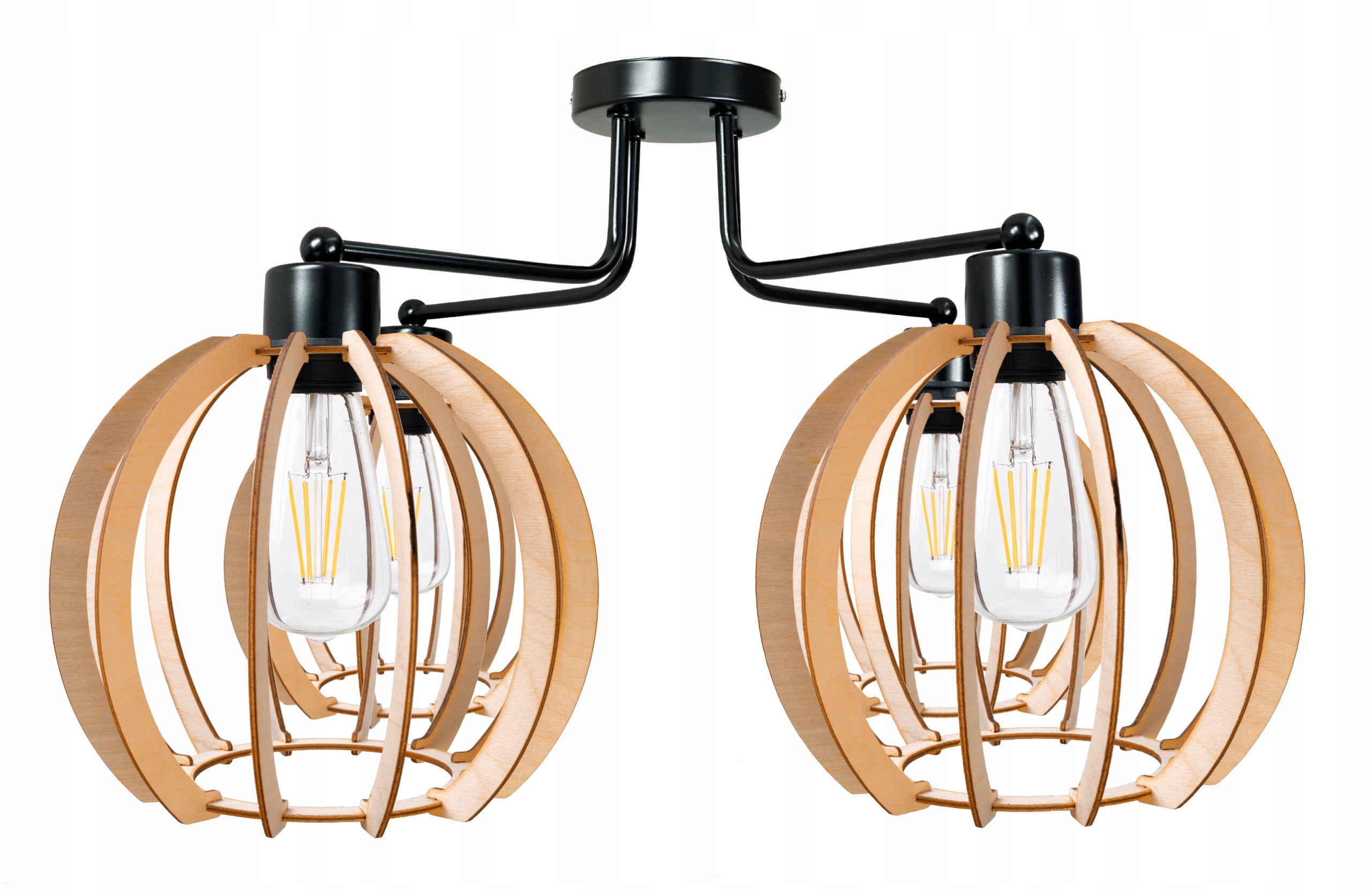 Lampa Do Kuchyne S Dreveným Tienidlom